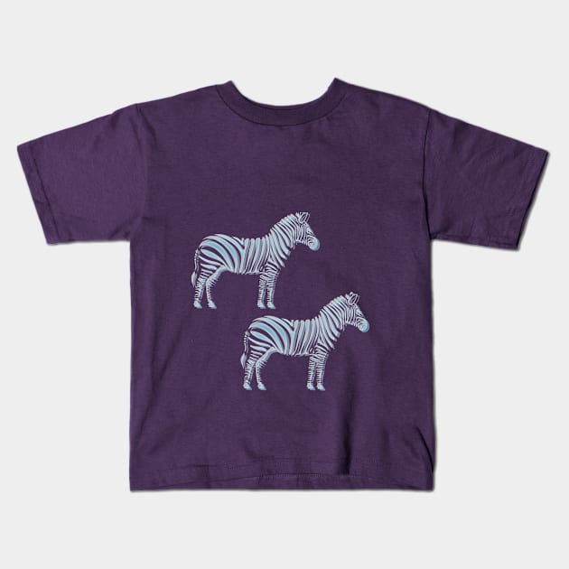 zebra Kids T-Shirt by High_